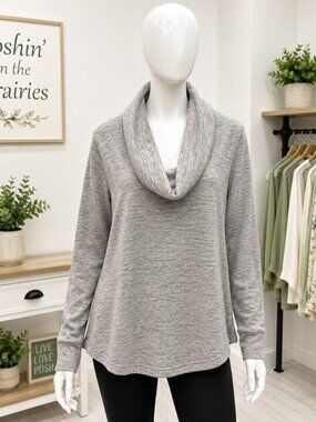 4 for $25 🍒 ACX Cozy Gray Women's Cowl Neck Sweater Size 1x